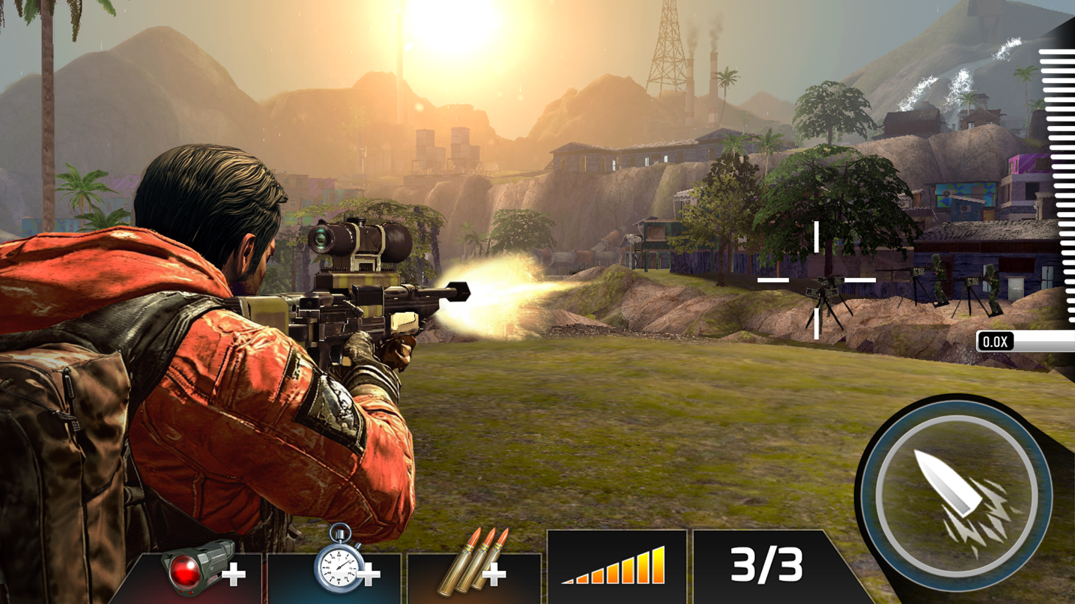 Utilize a vast arsenal of sniper rifles assault rifles and machine guns for every combat scenario.